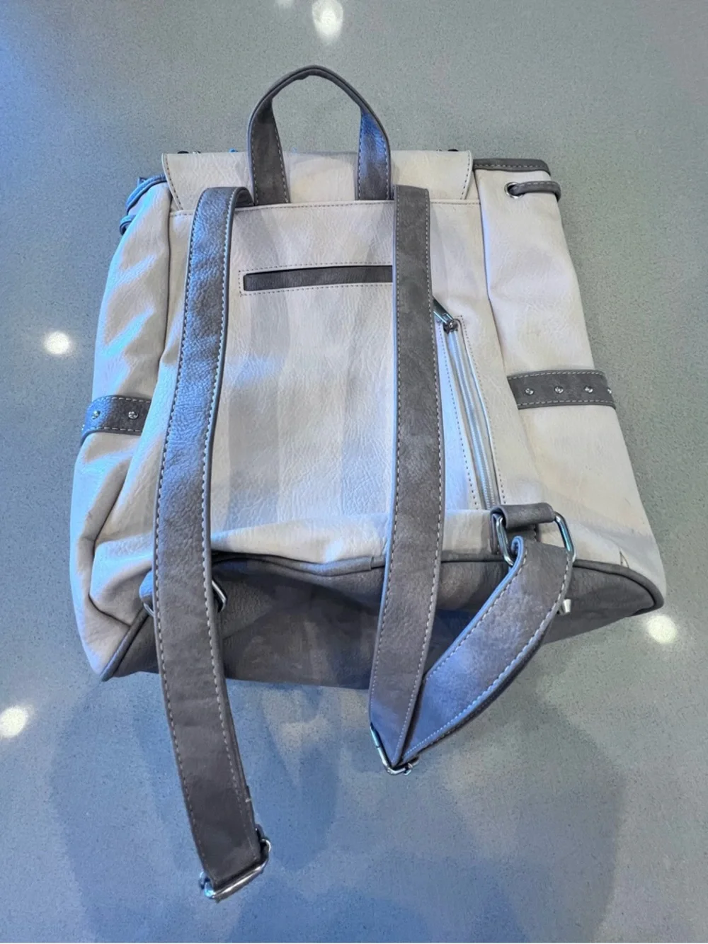 Horse Embroidered Backpack Vegan Leather 6-7 pockets